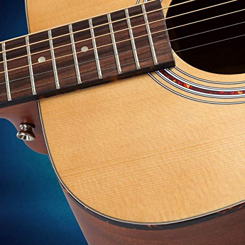 Left Handed 3/4 Size (36 Inch) Acoustic Guitar Bundle Junior Series By Hola! Music With D'addario Exp16 Steel Strings, Padded Gig Bag, Guitar Strap And Picks, Model Hg-36Lft, Natural Satin Finish #TOP6