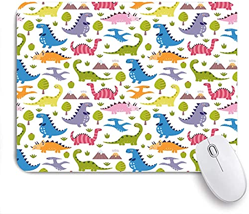 Cojín de ratón Cuadrado, Dinosaurios de los niños Linda impresión Colorida Cover