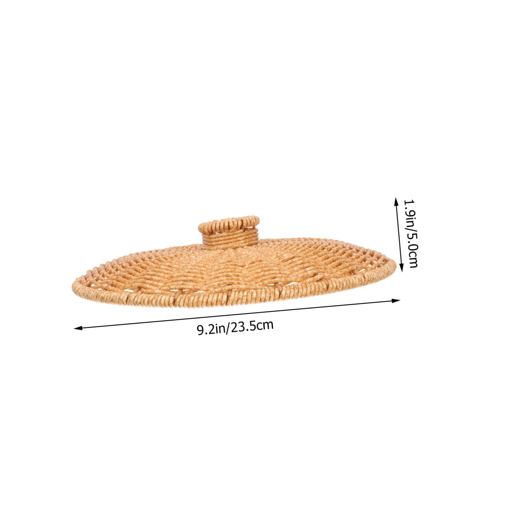 DECHOUS Storage Basket Lid Baskets Bin Small Rubbish Wicker Storage Basket Garden Replacement Lid Trash Can Thin Garbage Can with Lid Replacement Garbage Can Lids Trash Cover Plastic Brown