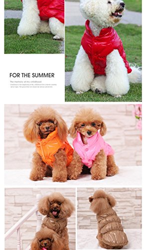RC GearPro Fleece Lined Warm Dog Jacket Cozy Waterproof Windproof Puppy Vest Winter Coat Dog Apparel for Small Medium Large Dogs (L, Pink) - Thumbnail 4