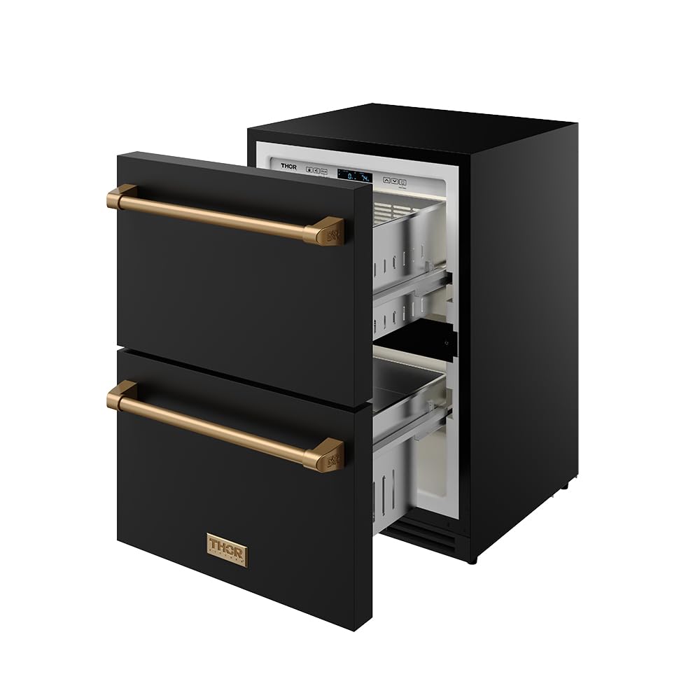 24 Inch Undercounter Built-In/Freestanding Drawer Freezer – Black/Bronze | Gordon Ramsay Series on Fridge.com - View 6