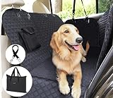 Pecute Funda Perros Coche, Funda de Asiento para Perros Impermeable y Resistente, Protector Coche Perros con Rejilla Flexible Pasar Aire, Universal para SUV, Camión, Transportar y Viaje (Negro 3)