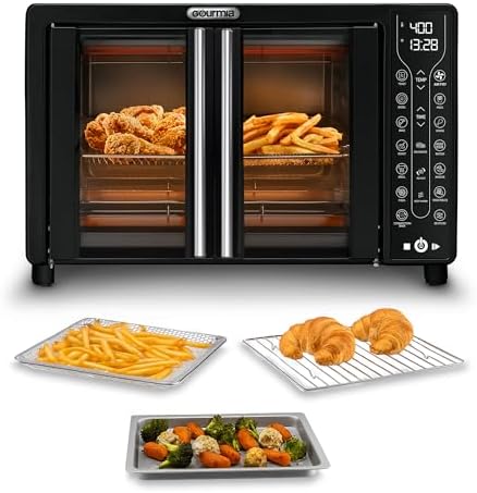 Gourmia French Door Air Fryer – 25 Qt Large Capacity Convection Oven...