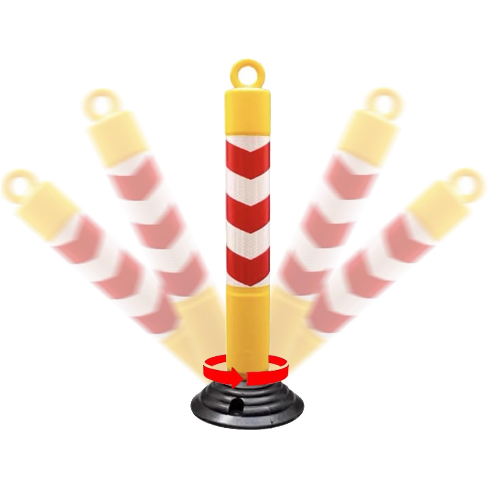 Générique Borne de sécurité Amovible et Flexible Robuste, Balise de sécurité pour la signalisation routière des allées et des parkings, barrière résistante aux Chocs (Style D)