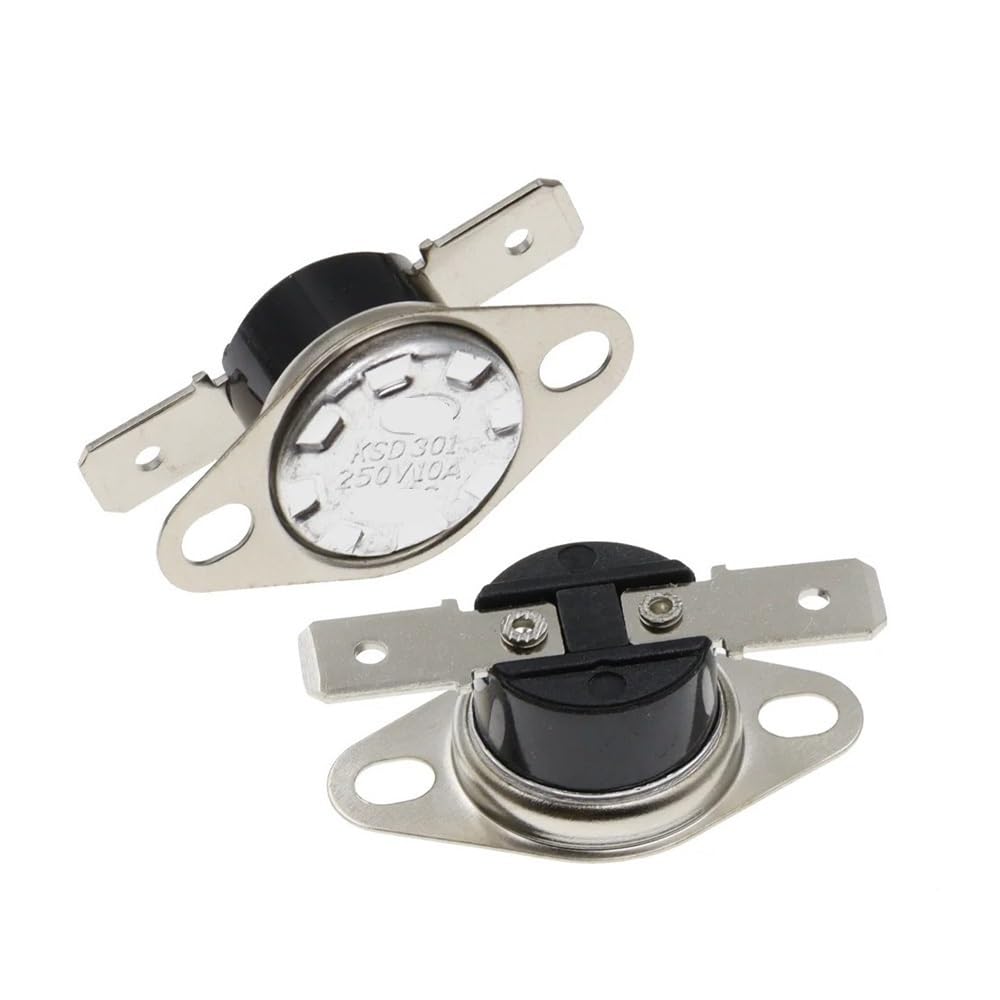 VXAXPOHZA Pack of 10 Normally Open KSD301 10A 250V KSD-301 Temperature Switch 90 Degree Thermostat Sensor
