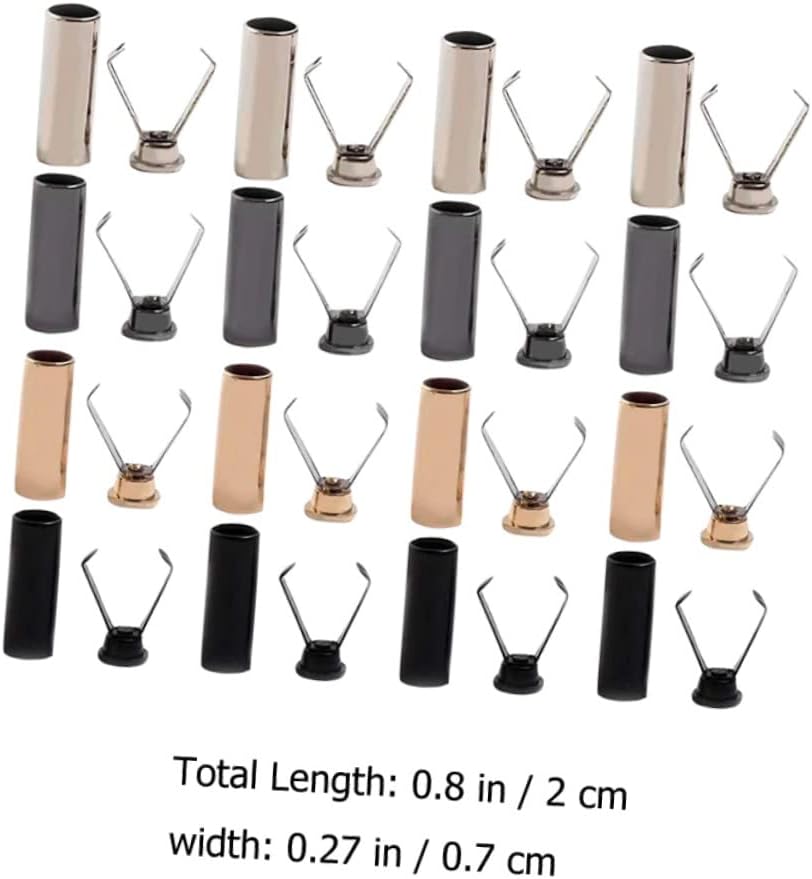 GLSTOY 40pcs Practical Rope Cord Stoppers Reusable Cord Ends for Lanyards Bell Rope Stopper Cable Lock