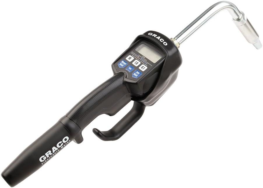Graco 256216 LD Series Electronic Dispense Meter for Motor Oil, Gear Lube and Antifreeze, Preset, Rigid Extension, 1000 psi, 5 GPM Maximum, Black