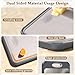 GUANCI Cutting Board for Kitchen, Stainless Steel Cutting Board Double Sided for Chopping Meat/Vegetables, Stainless Steel/Wheat Straw PP, Kitchen Gifts Easy to Clean Large 16”×11”