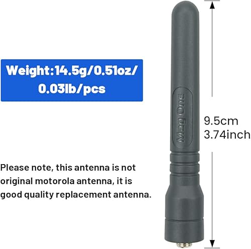 Miniatura 4 de Paquete de 2 antenas PMAE4020AR PMAE4020 para radios BPR40 Mag One UHF 400-470 MHz 3.7 in3.74 pulgadas