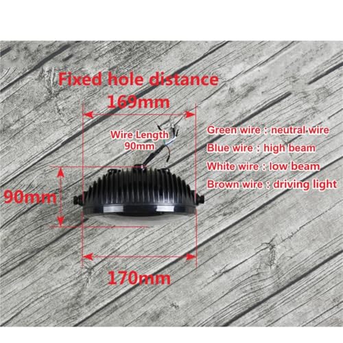 Phare de moto LED universel 36W jaune style rétro moderne