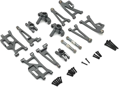 14PCs Metal Upgrades Parts for Hyper Go H14BM RC Car, Swing Arm Steering Cup Rear Hub Tie Rod Kit, Aluminum Alloy, Replacement Accessories for MJX 14210 14209 1/14 Brushless RC Cars Titanium