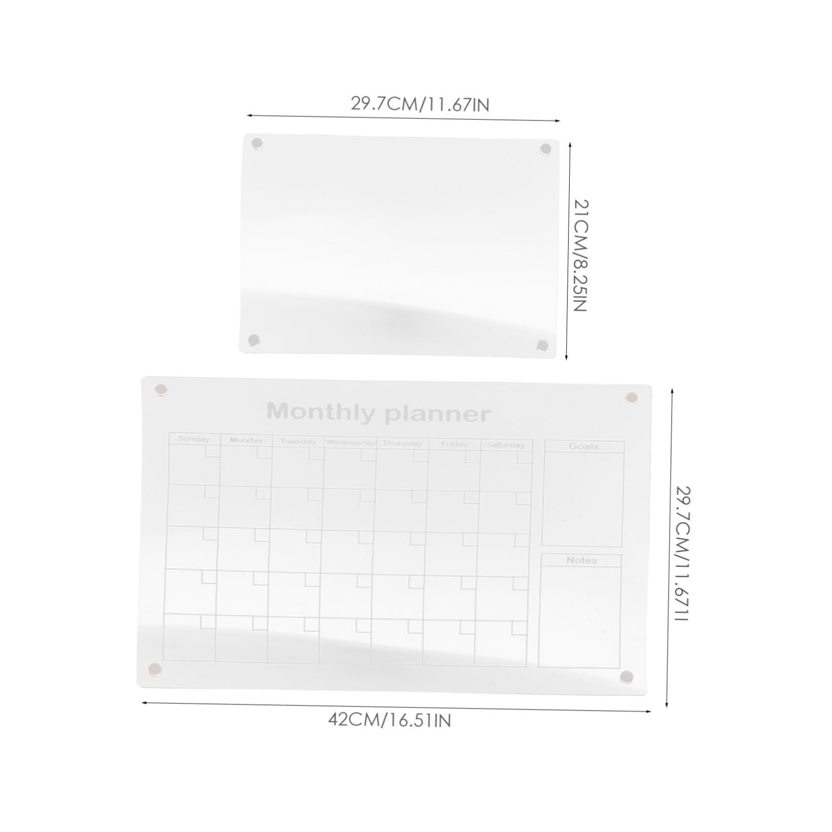 Magnetischer Acryl Kalender Kühlschrank Planer Wiederverwendbares Dry Erase Whiteboard mit Whiteboard-stiften Wochenplaner Haushaltsplaner Notizenboard
