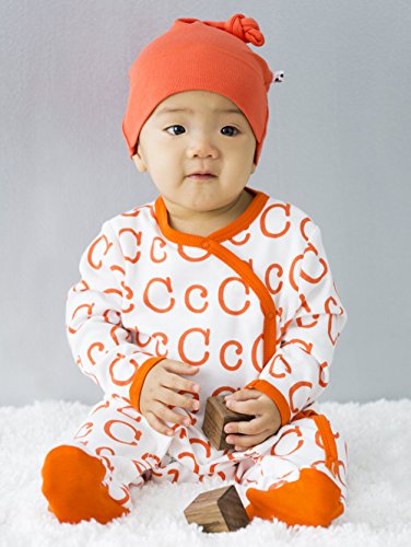 Babysoy Organic Newborn Baby Alphabet Footie Onepiece with Feet (03-06 Months, Q)2