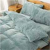 Lemon Bear 掛け布団カバー シングル あったか 布団カバー 冬 マイクロファイバー かけ布団カバー 毛布にもなる2WAY仕様 布団 カバー 掛けカバー 掛けふとんカバー 静電気防止 抗菌防臭 スナップボタン (シングル・150×210cm グリーン)