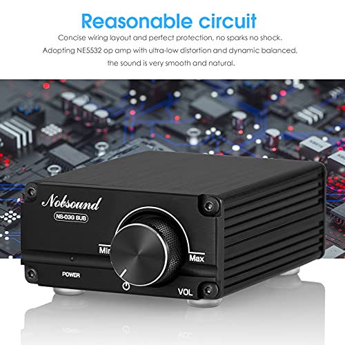 Nobsound 100W Subwoofer Digital Power Amplifier Audio Mini Amp (Black) - Image 5