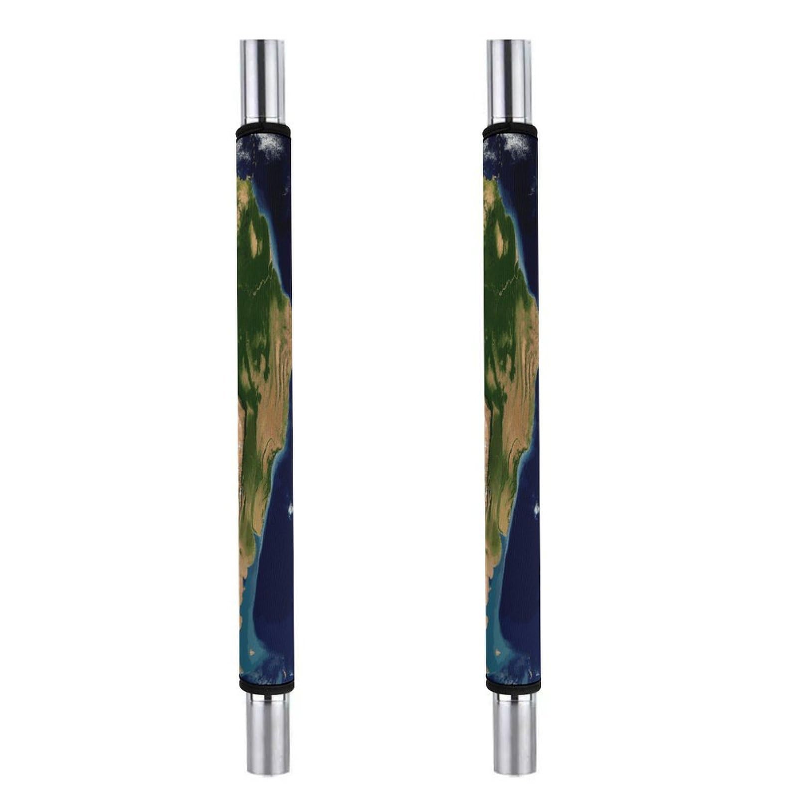Adfgyerh Style South America Satellite Image Refrigerator Door Handle Covers 2 Pcs, Refrigerator Handle Covers Non-Slip Fridge Handle Covers For Oven Microwave Dishwasher Appliance Door Sleeves