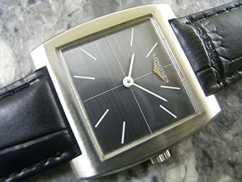 Amazon ロンジン Longines スクエア型 手巻き ガンメタ文字盤 クロスライン 1972年 アンティーク 角型 ケース 時計 中古品 メンズ腕時計 腕時計 通販