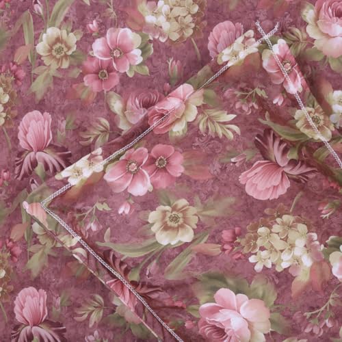 Image of Cloth Fusion Cotton Feel Pillow Covers Set of 2 with Envelope Closure (17X27 Inches, Rose Garden)