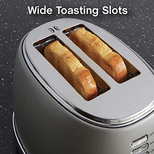 West-Bend-Toaster-2-Slice-Retro-Styled-Stainless-Steel-with-4-Functions-and-6-Shade-Settings-850-Watts-Gray West Bend Toaster 2 Slice Retro Styled Stainless Steel with 4 Functions and 6 Shade Settings 850 Watts Gray
