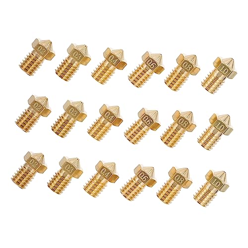 MUCKLILY 30pcs Brass Thread Nozzles for Printers Compatible Includes to Lightweight and Easy to Use Replacement Nozzle P