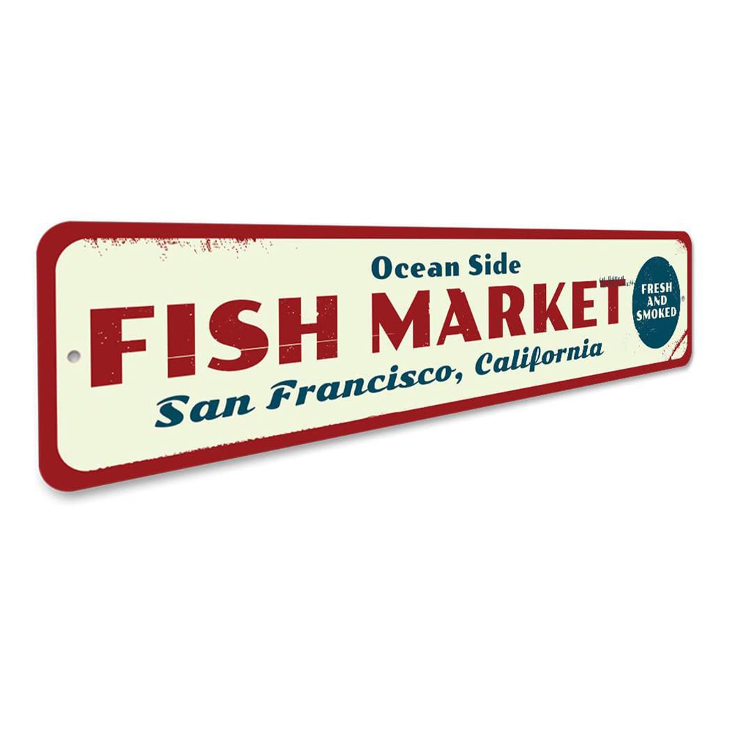 ◇Fish Market◇２２×２０×１５◇ ◇ Amazon.com: Fish Market Sign, Ocean Side Seafood Market Sign