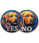 Dog Yes No Challenge Coin - Zinc Alloy Material - Portable Fun Gift - Decision Maker Divination C...