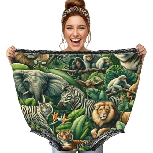 Culotte surdimensionnée noire imprimé tropical Augenstern pour animer vos soirées déguisées