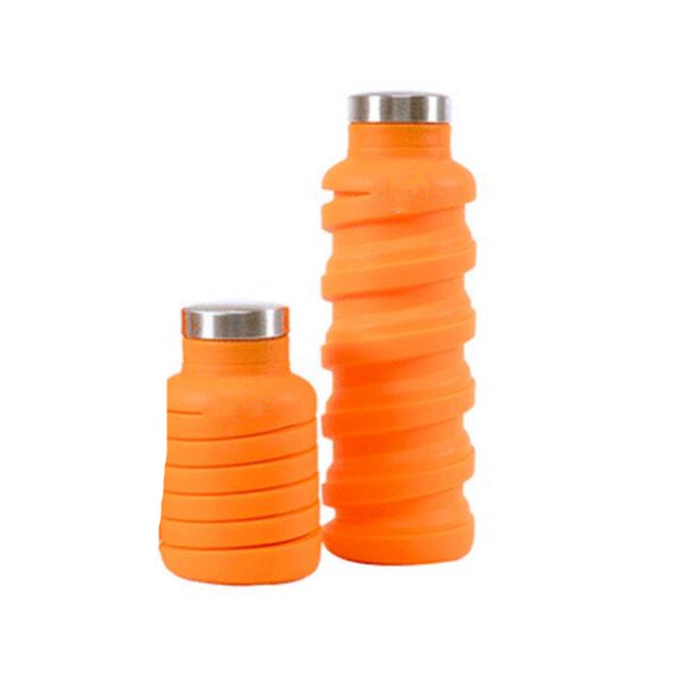 tazza da viaggio, WATER CUP Tazza retrattile in silicone Pieghevole portatile con chiusura a prova di caduta da viaggio creativa, 600 ml