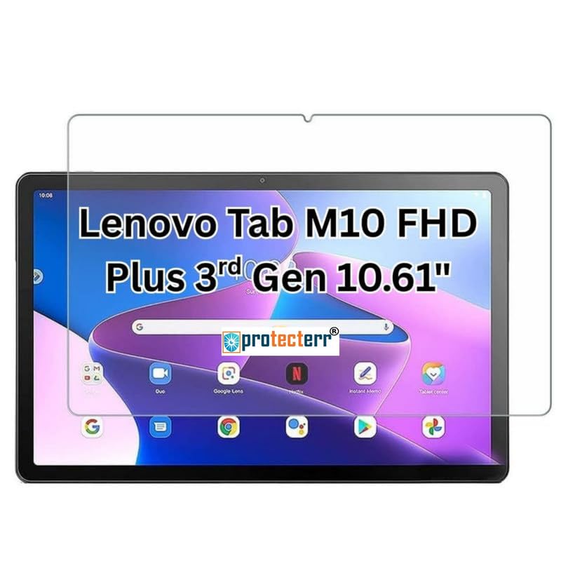 Image of Screen Protector for Lenovo Tab M10 FHD Plus(3rd Gen) 10.61 inch, |1 Pack| HD Clear Flexible PET Film, 9H Hardness, Anti-Scratch, Bubble-Free Install (Not Tempered Glass)