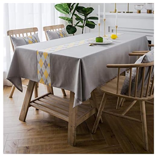 HKPLDE Rektangulär bordsduk, vattentålig bordsduk, dekorativt tyg bordsskydd för utomhus- och inomhusbruk-100 x 135 cm/40 x 54 in-C