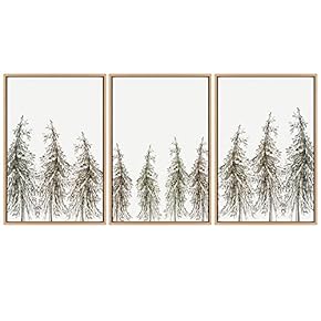 SIGNWIN 3 Piece Framed Canvas Wall Art Animal...