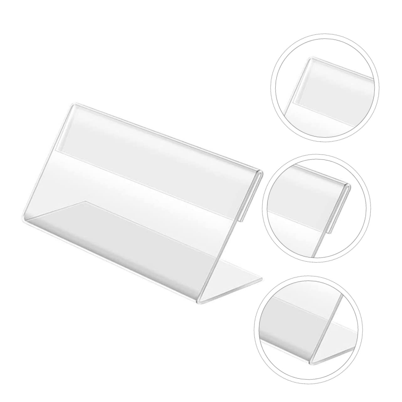 Operitacx 3 Sätze Preisanzeigetafel Etiketten Einziehbar Steht Geschäft Karte Stand Einzelhandel Zeichen Inhaber Aufkleber Planke Platte Preisschildhalter Acryl Transparent 20 Stück * 3