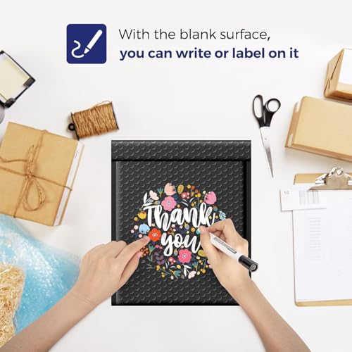 Image of Fuxury Black Bubble Mailers 8.5x12 inch Padded Envelopes 6000Pack Bulk Strong Adhesion Full Pallet of Padded Mailers Thick Bubble Envelopes for Small Business Mailing Books Clothes Makeup Supplies