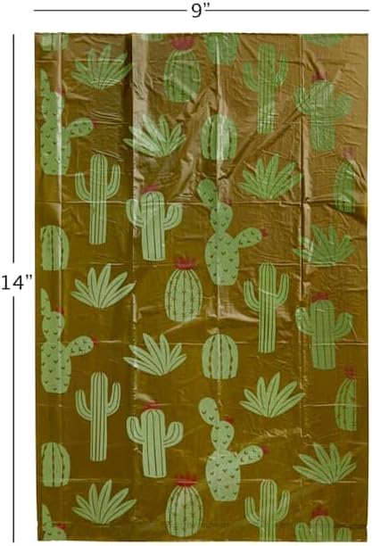 SO PHRESH Cactus Dog Waste Bag Dispenser with Refill Rolls Count of 30