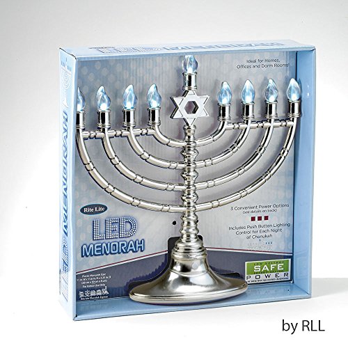 Rite Lite LTD JRN 210 Silvertone Low Voltage Led Menorah, 1 EA - Thumbnail 2
