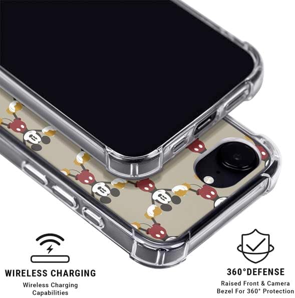 Skinit Phone Case Compatible with MagSafe iPhone 16e - Officially Licensed Disney Mickey Mouse Pattern Formation Design