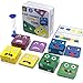 Cubes de Construction Colorés en Bois, Montessori Jouet Educatif IQ Puzzle de Visage pour Bébé 2 3 4 Ans, Jouets Interactif 16 Cubes 64 Cartes avec Boîte en Métal pour Noël Garcon Fille Enfant