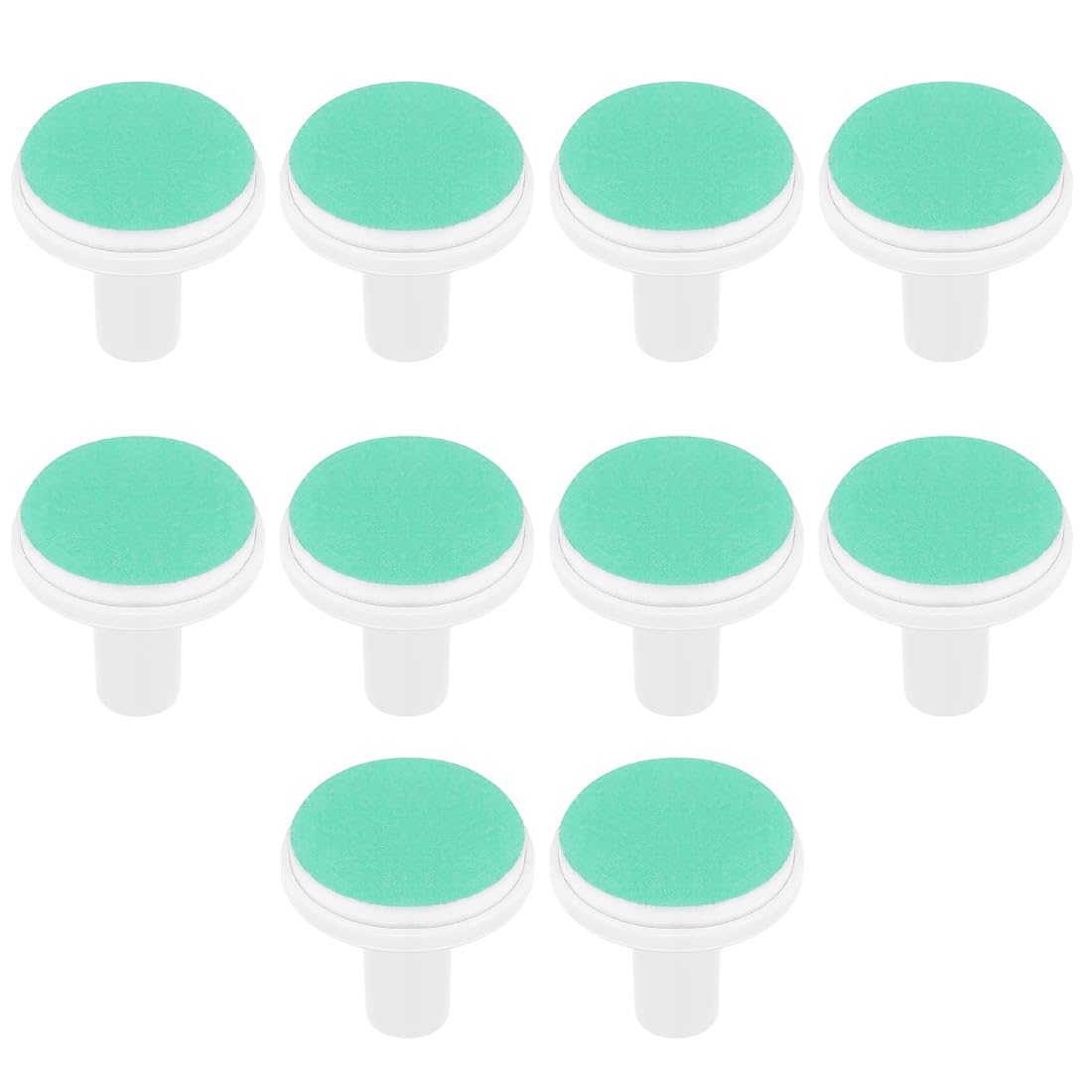 WUSJCOF 12 Pièces Pads de Remplacement pour Lime à Ongles Électrique, Lames de Coupe-Ongles Givrées, Compatible avec les Limes à Ongles Électriques Standard à partir de 12 Mois (vert)