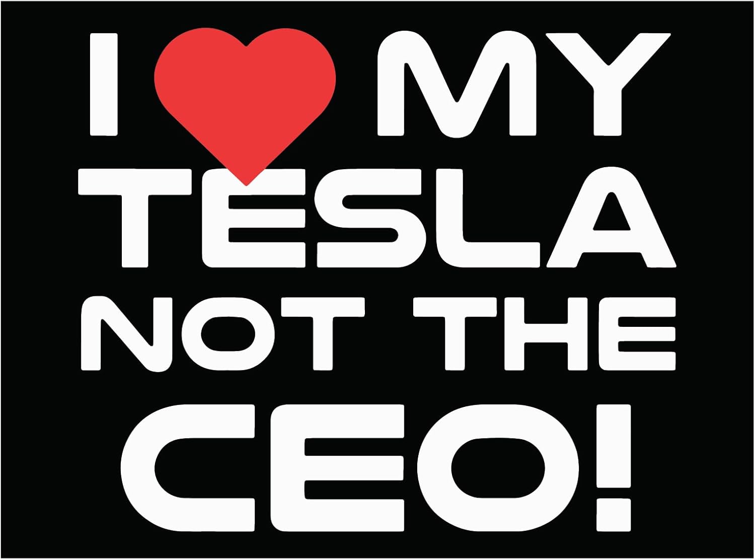 Love Tesla, Not Its CEO – Anti-Elon Musk Vinyl Die-Cut — 3.7x5 Inches Magnet for Cars, Trucks, Glass, Refrigerators, and More – Weatherproof, Durable, and Removable Bumper Magnet for Tesla Fans