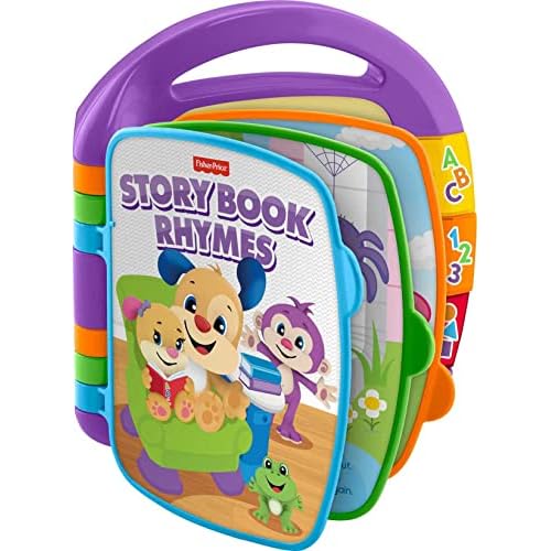 Fisher-Price Baby Learning Toy Laugh & Learn Storybook Rhymes Musical Book with Lights & Sounds for Infants Ages 6+ Months (Amazon Exclusive)