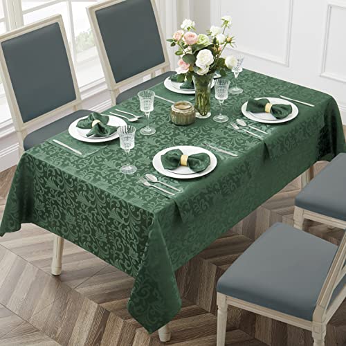 HommxJF Scroll Damask Jacquard Square Green Tablecloth 52"X52"，Wipeable Table Cover for Dining Table, Buffet Parties and Camping by HommxJF - Image 5