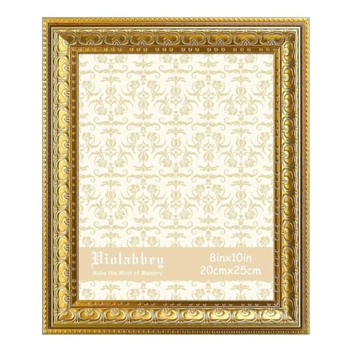 VIOLABBEY 8x10 Picture Frame Gold, Vintage Photo...