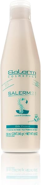 SALERM - Acondicionador de Pelo Instantáneo - Salerm 21 Silk Protein - 250 ml - sin Aclarado o con Aclarado - con Proteínas de Seda - Protector del Calor e Hidratante - 1