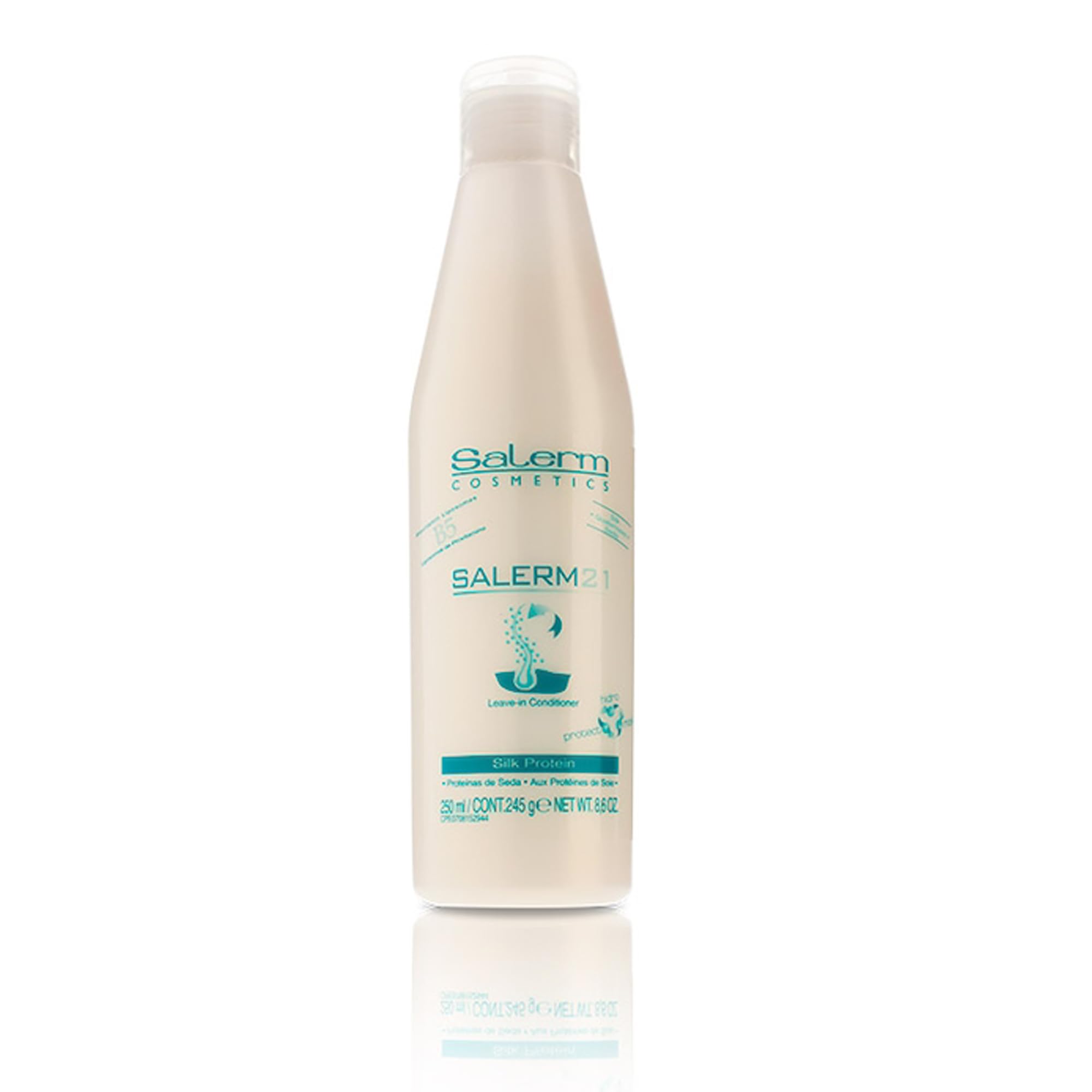 SALERM - Acondicionador de Pelo Instantáneo - Salerm 21 Silk Protein - 250 ml - sin Aclarado o con Aclarado - con Proteínas de Seda - Protector del Calor e Hidratante