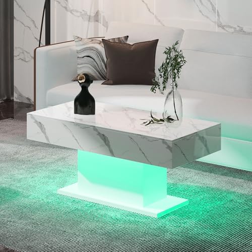 HedoAjim Led Coffee Table for Living Room, Living Room Table
