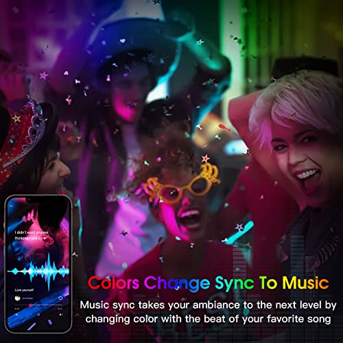 LED Light Bar,2Pcs Atmosphere Rhythm Light, 32Bit RGB Voice-Activated Music Rhythm Light, Rechargeable Battery USB Powered Car Rhythm Light Pickup Rhythm Light Bar for Car Party Outdoor Room - Image 6