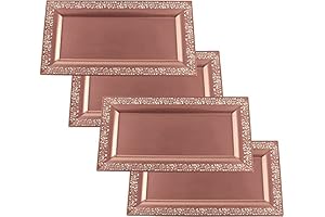 Yumchikel 4 Pack 14" x 7.5" Rose Gold Centerpieces for Tables