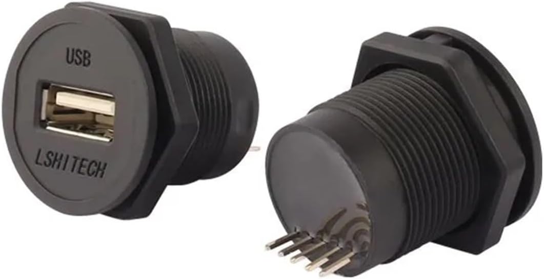 LU22 USB Industrial Data Connector Socket Adapter Rear Nut Fixed Socket Waterproof USB2.0 USB3.0(2.0 Socket 2.0mm Pin)