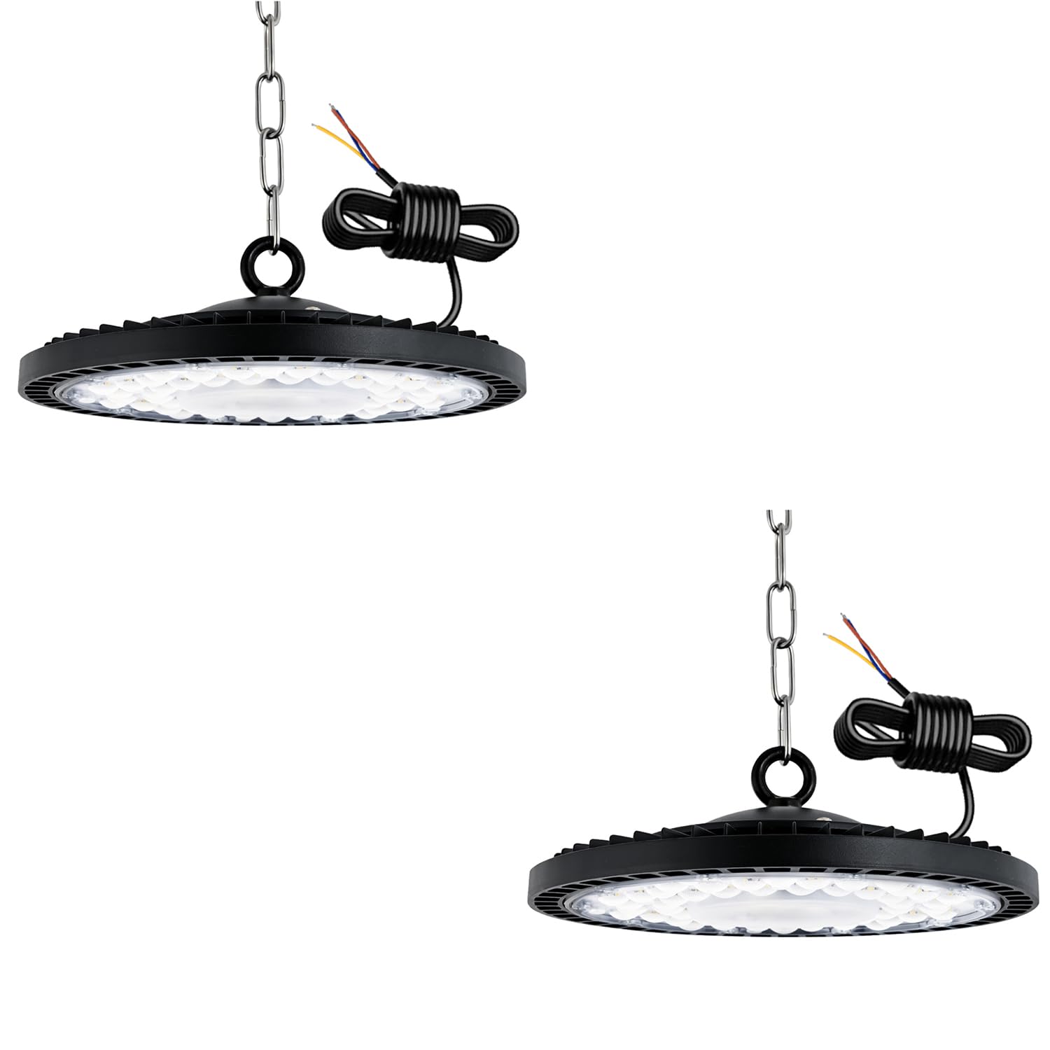 Jefedana (2 Packs) 200W LED UFO High Bay Light,20000LM Industrial UFO Lamp IP65 Waterproof UFO Lamp Cold White 6000K led Shop Lights Widely Used in Factories, Shopping Malls, Warehouses, Car Parks