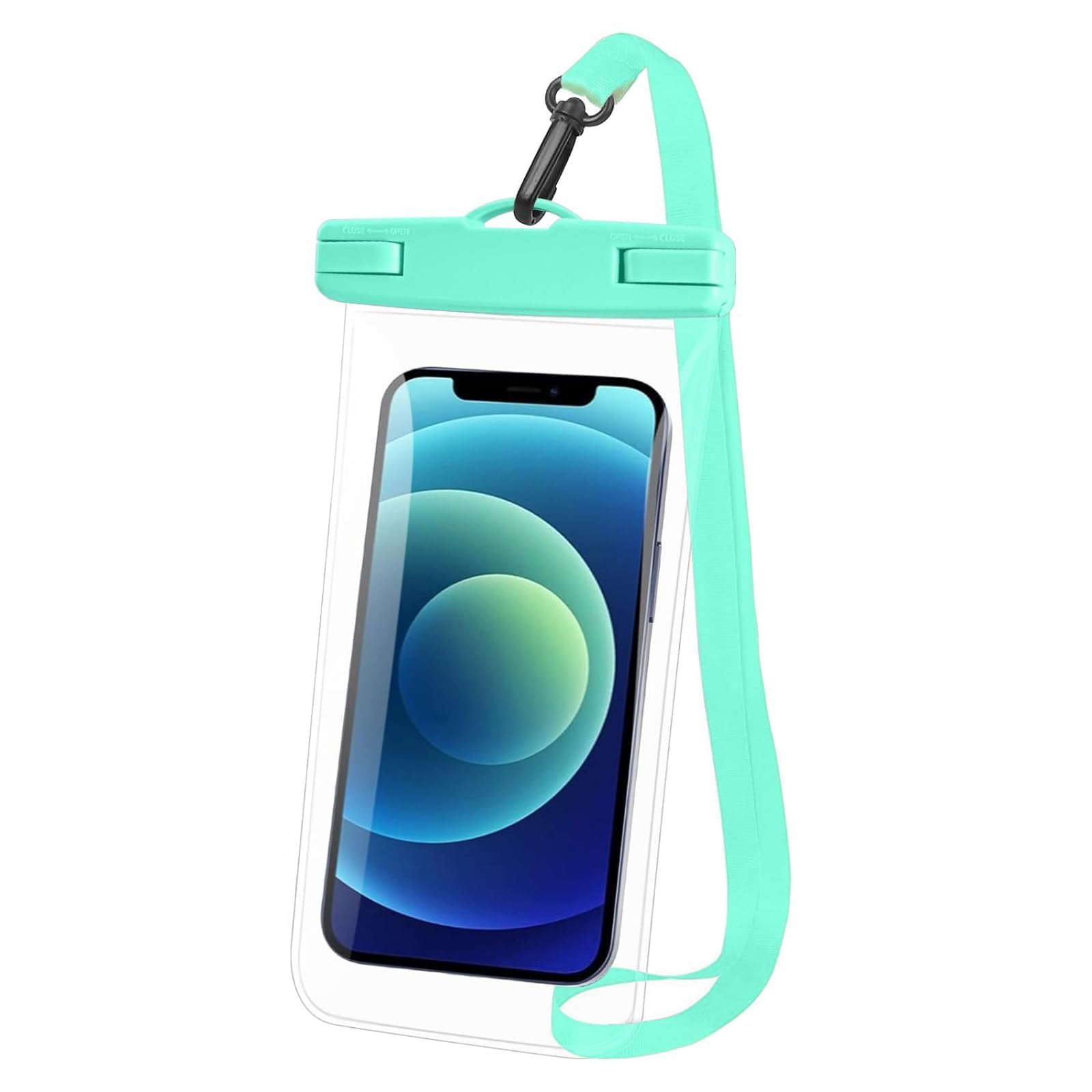 [1 Pack] Waterproof Phone Pouch for iPhone 16/15 Pro Max & for Galaxy S24+/S23-7in Waterproof Phone Case with Lanyard, IPX8 Beach Travel Must Haves,